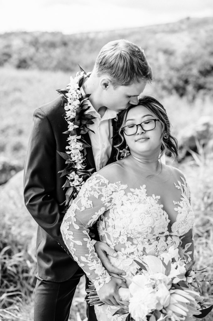 precious moments of the newlyweds during their Big Island wedding