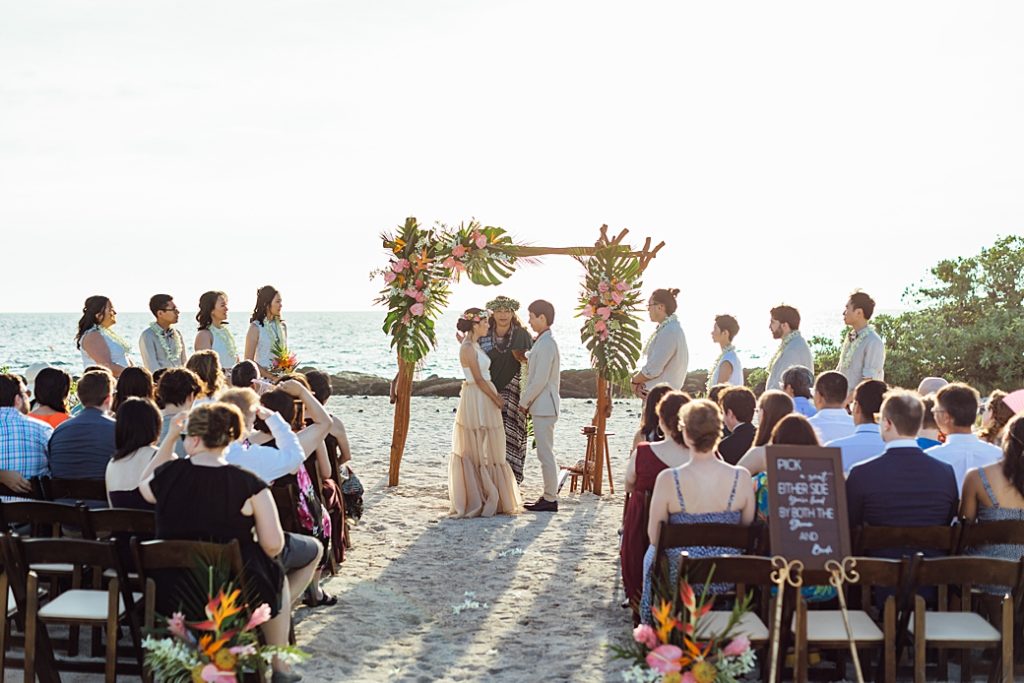 wedding ceremony by Kona photographer